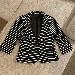 Black and white striped jacket